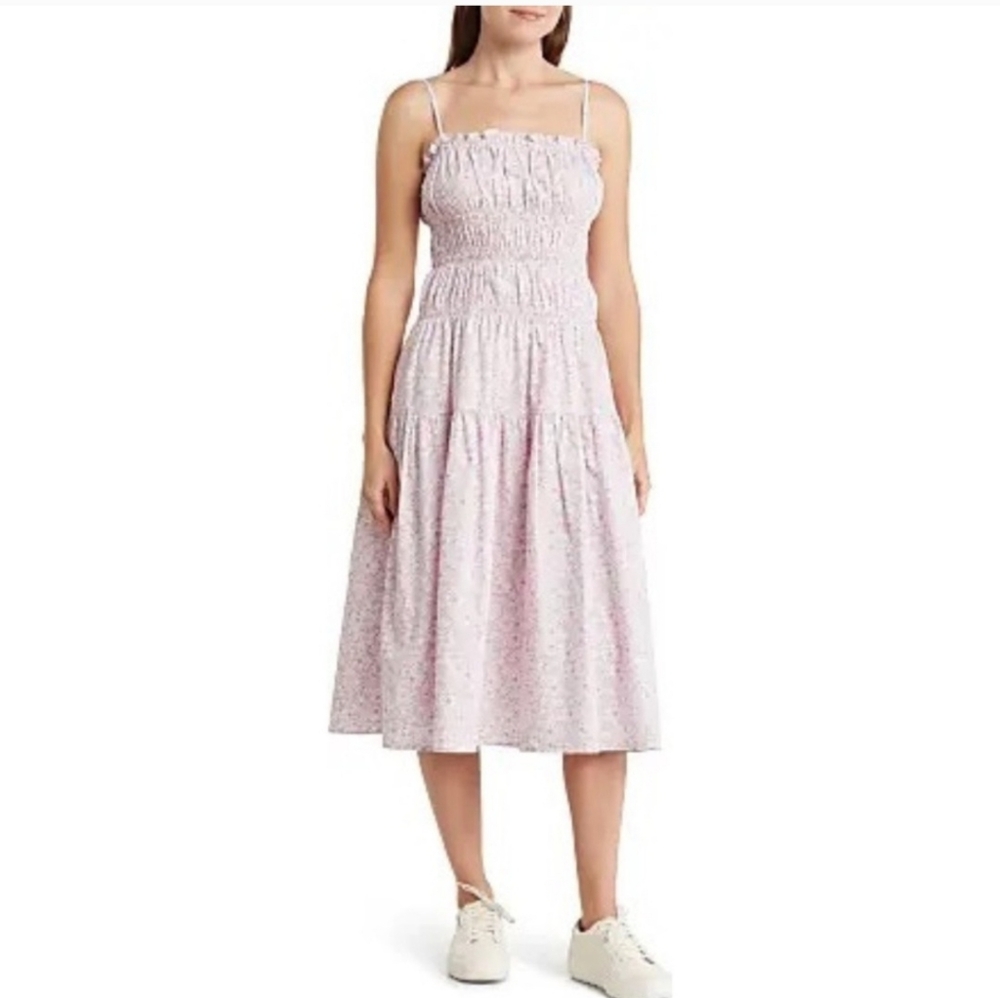 Elodie Light Pink Midi Dress